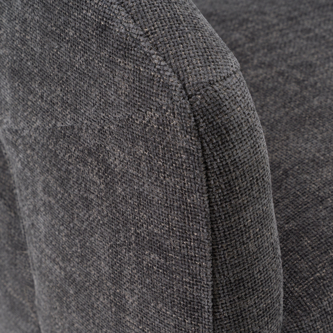 Angie  Modern Dark Grey Fabric Dining Chair