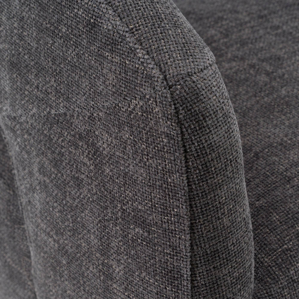 Angie - Modern Dark Grey Fabric Dining Chair - View 5
