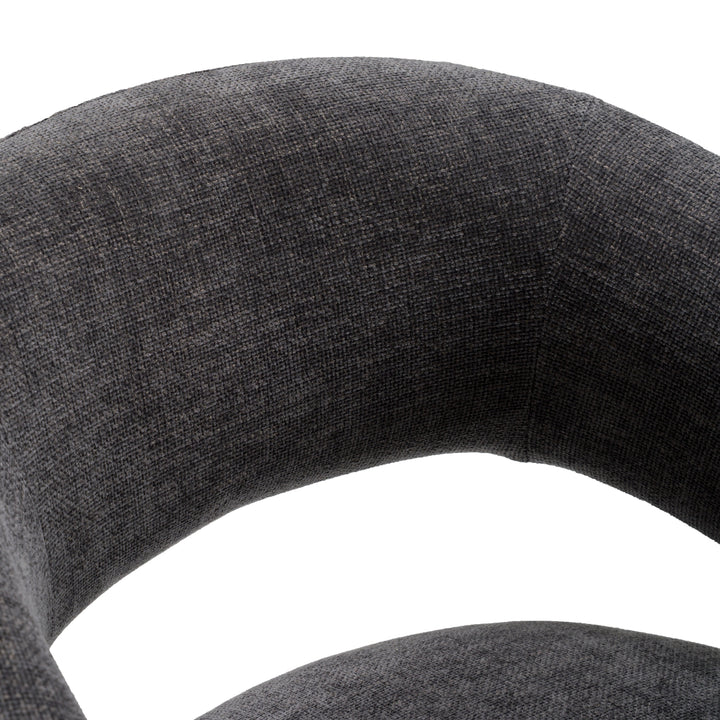 Angie  Modern Dark Grey Fabric Dining Chair