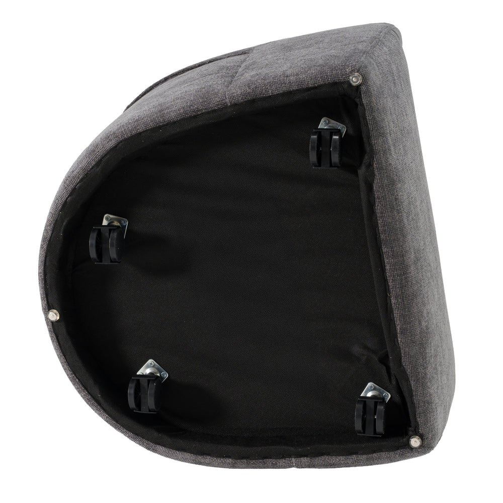 Angie - Modern Dark Grey Fabric Dining Chair - View 7