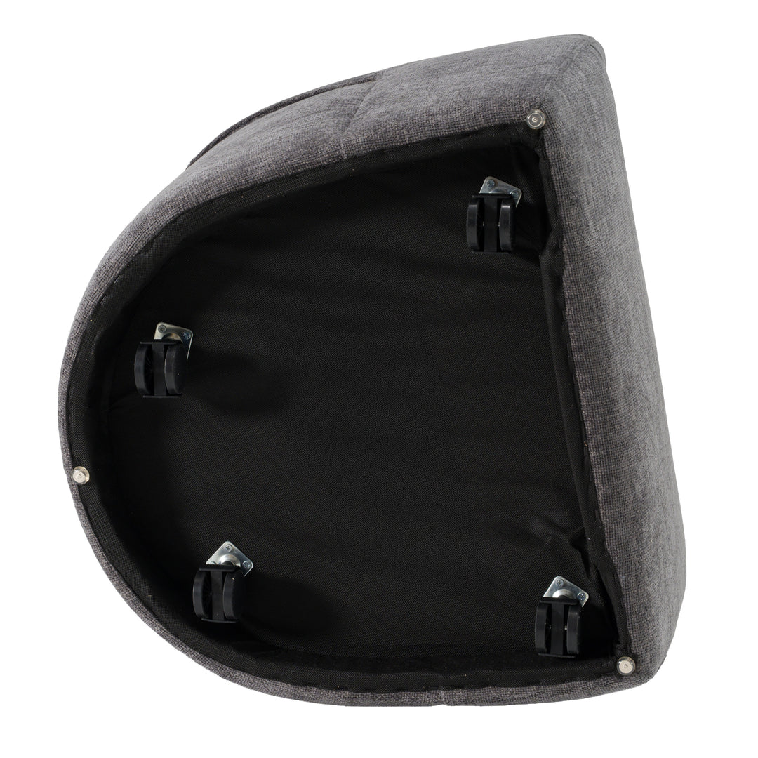 Angie  Modern Dark Grey Fabric Dining Chair