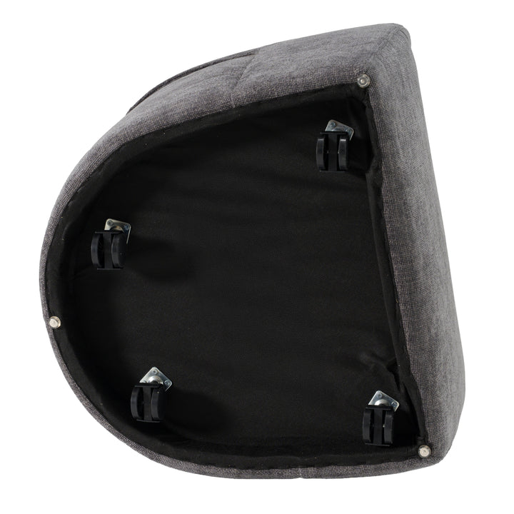 Angie  Modern Dark Grey Fabric Dining Chair