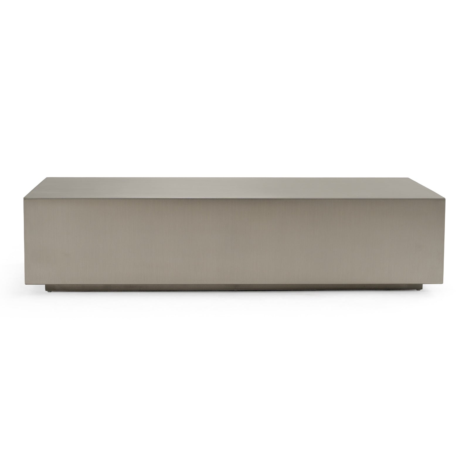 Anvil Modern Brushed Stainless Steel Rectangular Coffee Table