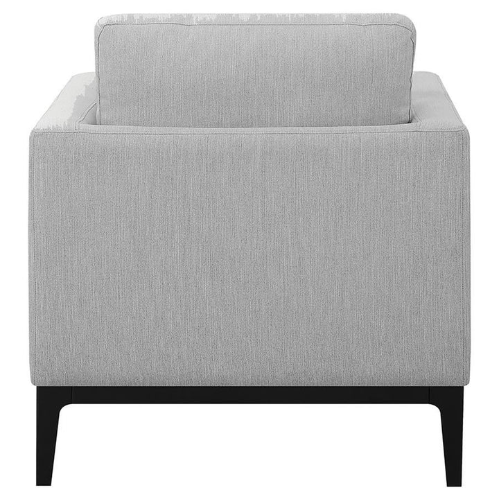 Apperson - Upholstered Track Arm Accent Chair - Light Gray Arm Chair modern furniture Contempo Furniture