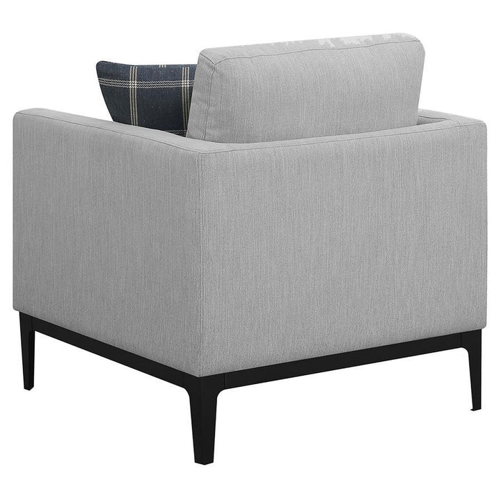 Apperson - Upholstered Track Arm Accent Chair - Light Gray Arm Chair modern furniture Contempo Furniture