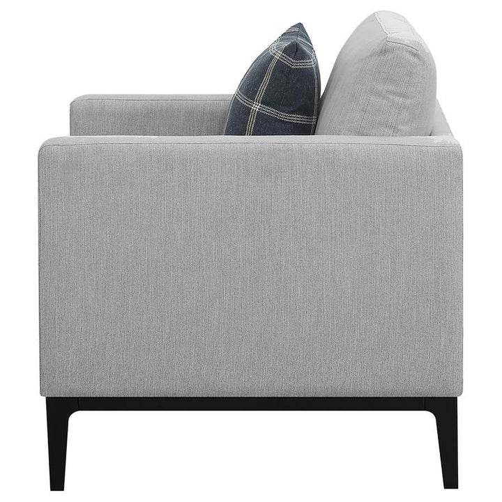 Apperson - Upholstered Track Arm Accent Chair - Light Gray Arm Chair modern furniture Contempo Furniture