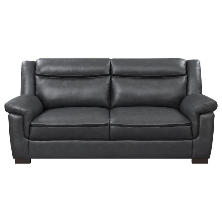 Arabella - Upholstered Padded Arm Sofa - Gray Stationary Sofa modern furniture Contempo Furniture