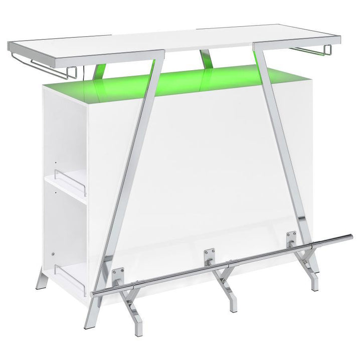 Araceli - Freestanding LED Home Bar Cabinet - White High Gloss Home Bars modern furniture Contempo Furniture
