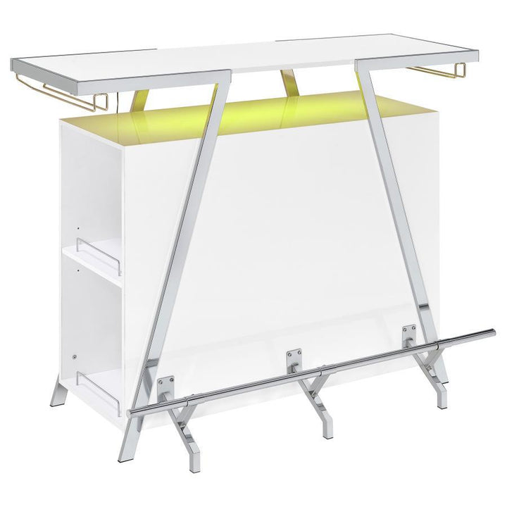 Araceli - Freestanding LED Home Bar Cabinet - White High Gloss Home Bars modern furniture Contempo Furniture