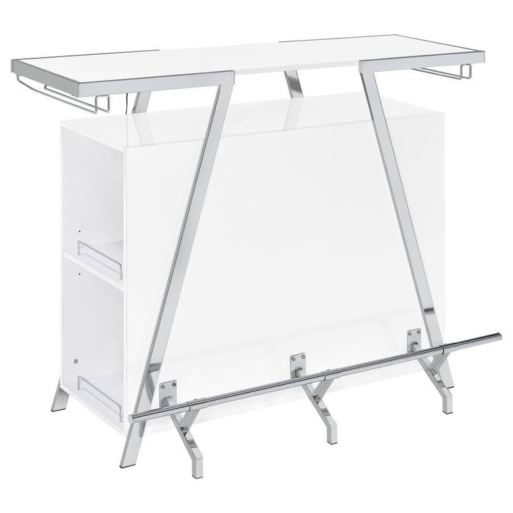 Araceli - Freestanding LED Home Bar Cabinet - White High Gloss Home Bars modern furniture Contempo Furniture