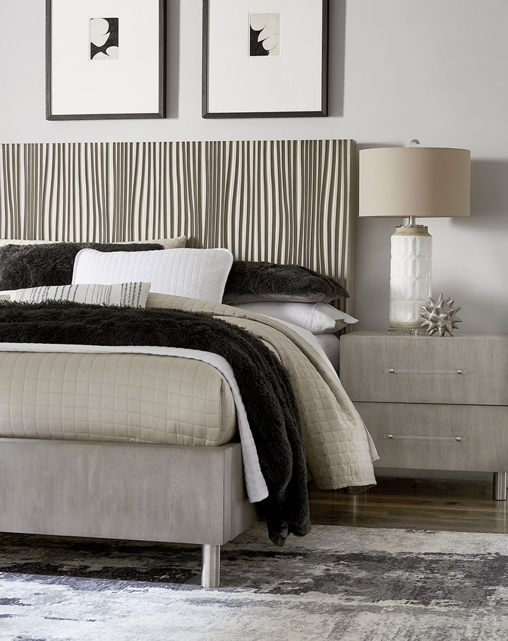 Argento Nightstand in Misty Grey Nightstand modern furniture Contempo Furniture