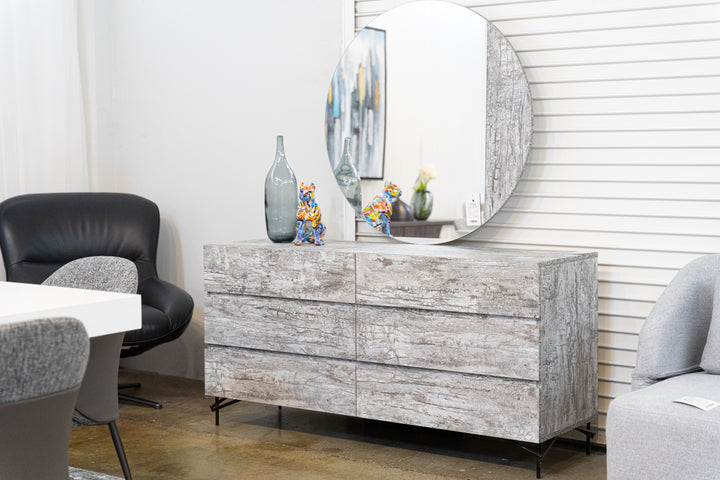 Aria - Italian Modern Multi Grey with texture Dresser - View 8