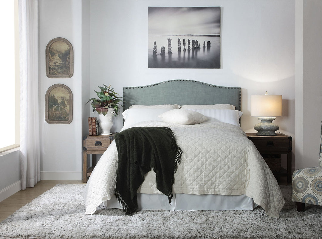 Ariana Upholstered Footboard Storage Bed in Bluebird Bed modern furniture Contempo Furniture