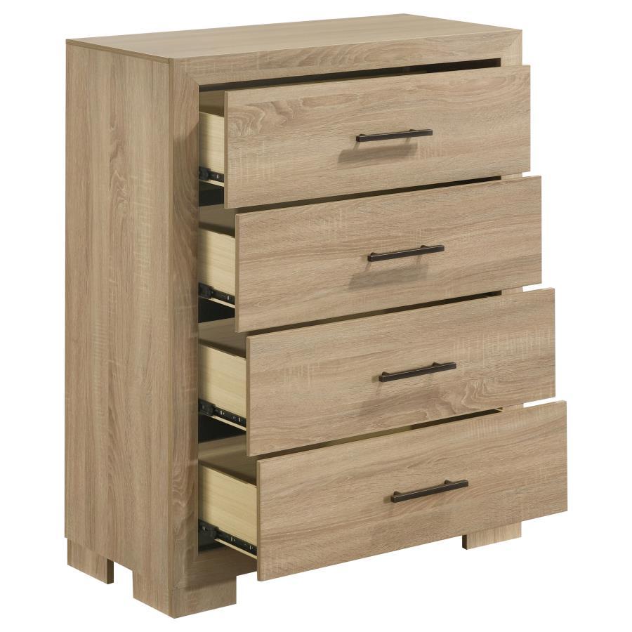 Arielle - 4 - Drawer Bedroom Chest Of Drawers - Light Oak Accent Chest modern furniture Contempo Furniture