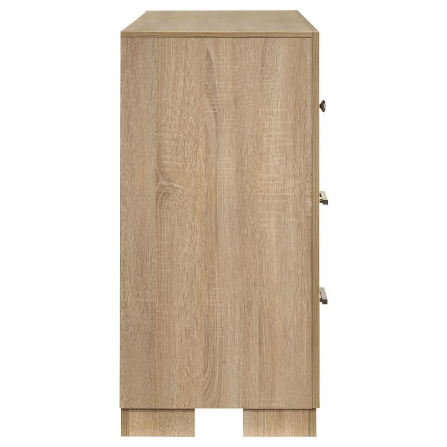 Arielle - 6 - Drawer Bedroom Dresser Cabinet - Light Oak Dressers modern furniture Contempo Furniture