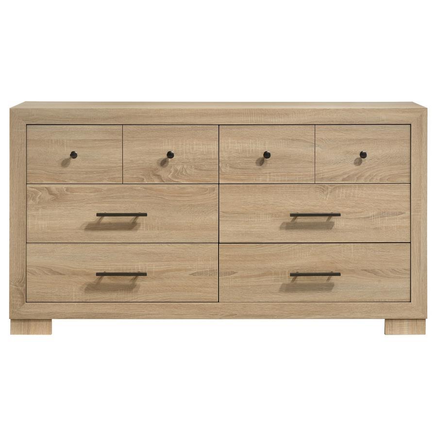 Arielle - 6 - Drawer Bedroom Dresser Cabinet - Light Oak Dressers modern furniture Contempo Furniture