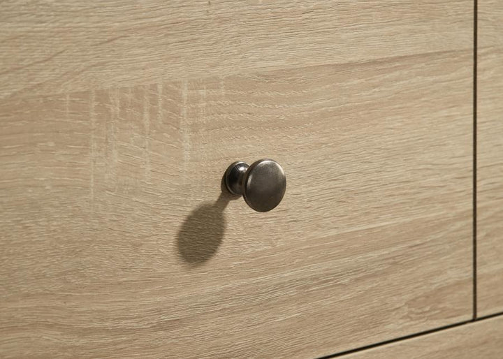 Arielle - 6 - Drawer Bedroom Dresser With Mirror - Light Oak Dresser &amp; Mirror modern furniture Contempo Furniture