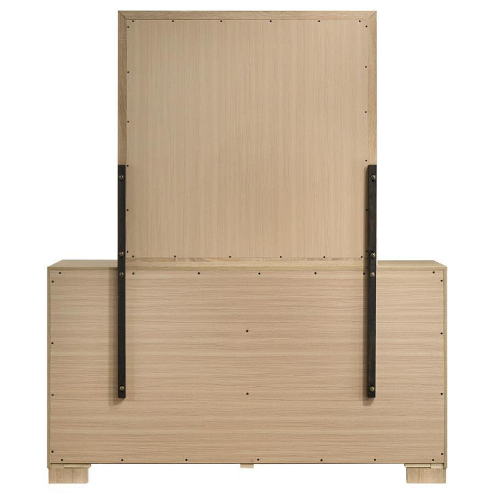 Arielle - 6 - Drawer Bedroom Dresser With Mirror - Light Oak Dresser &amp; Mirror modern furniture Contempo Furniture