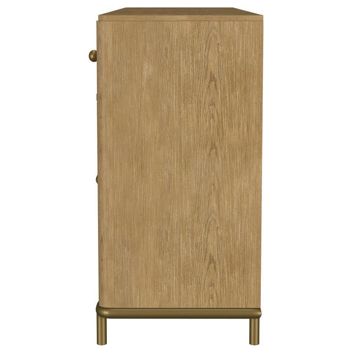 Arini - 2 - Drawer Cane Door Dining Sideboard Server - Sand Wash Servers modern furniture Contempo Furniture