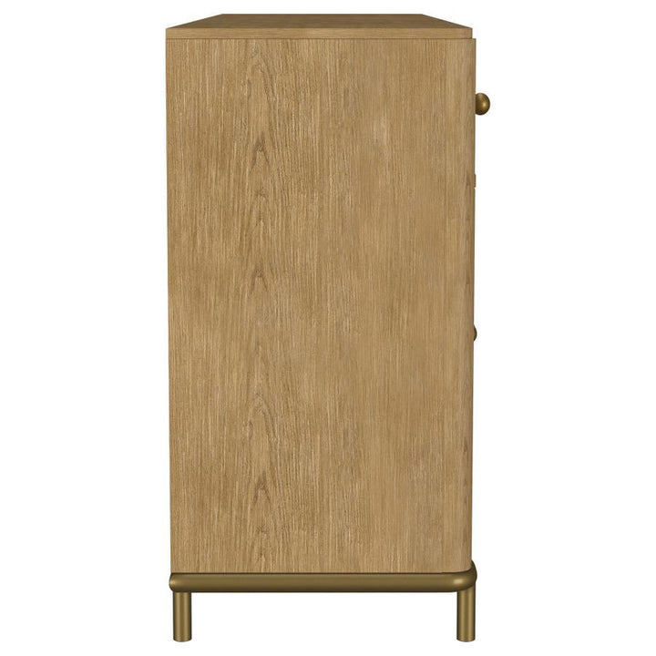 Arini - 2 - Drawer Cane Door Dining Sideboard Server - Sand Wash Servers modern furniture Contempo Furniture