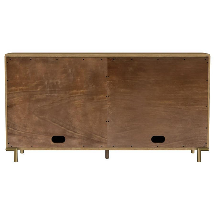 Arini - 2 - Drawer Cane Door Dining Sideboard Server - Sand Wash Servers modern furniture Contempo Furniture
