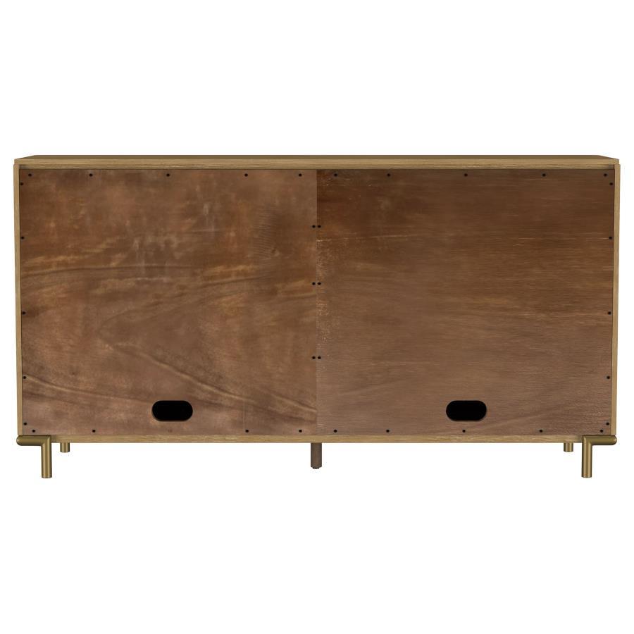 Arini - 2 - Drawer Cane Door Dining Sideboard Server - Sand Wash Servers modern furniture Contempo Furniture