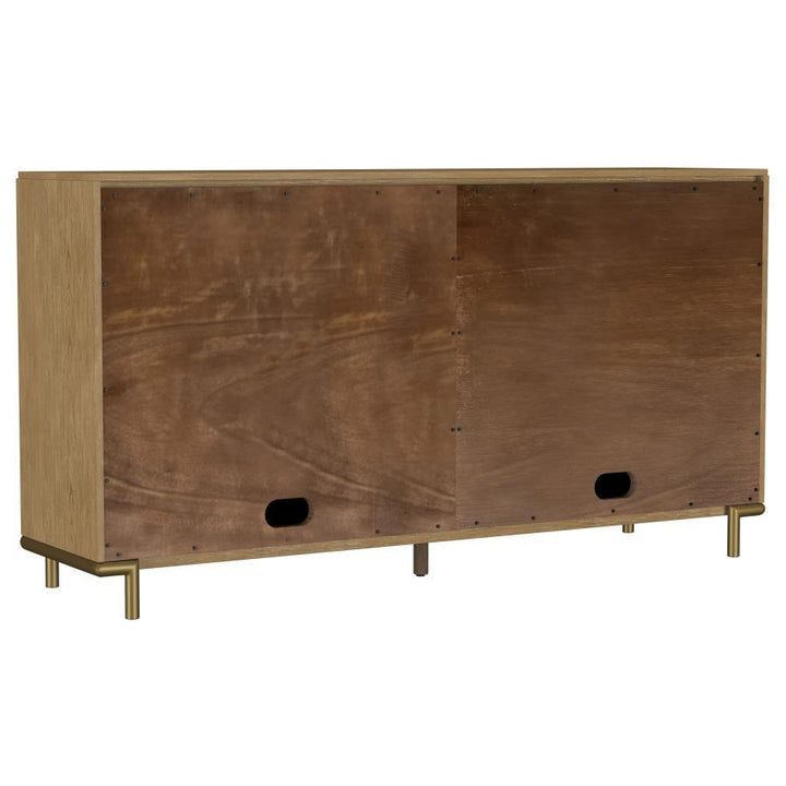 Arini - 2 - Drawer Cane Door Dining Sideboard Server - Sand Wash Servers modern furniture Contempo Furniture