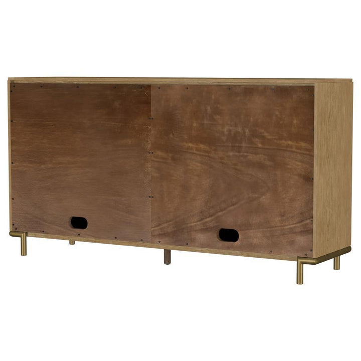 Arini - 2 - Drawer Cane Door Dining Sideboard Server - Sand Wash Servers modern furniture Contempo Furniture