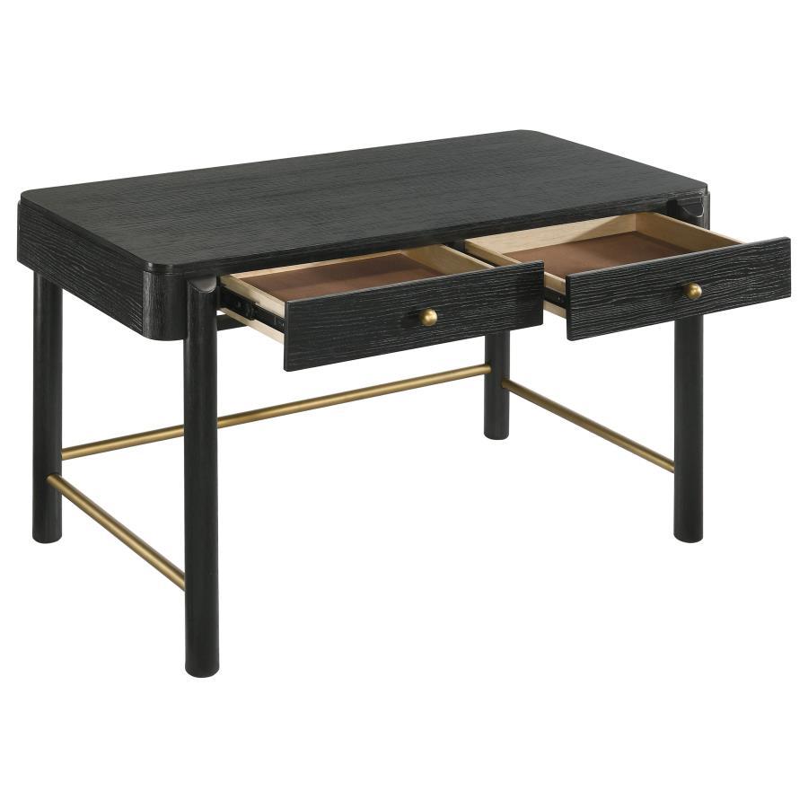 Arini - 2 - Drawer Vanity Desk Makeup Table - Black Vanity Desk modern furniture Contempo Furniture