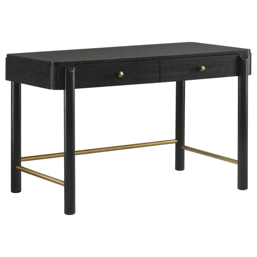 Arini - 2 - Drawer Vanity Desk Makeup Table - Black Vanity Desk modern furniture Contempo Furniture