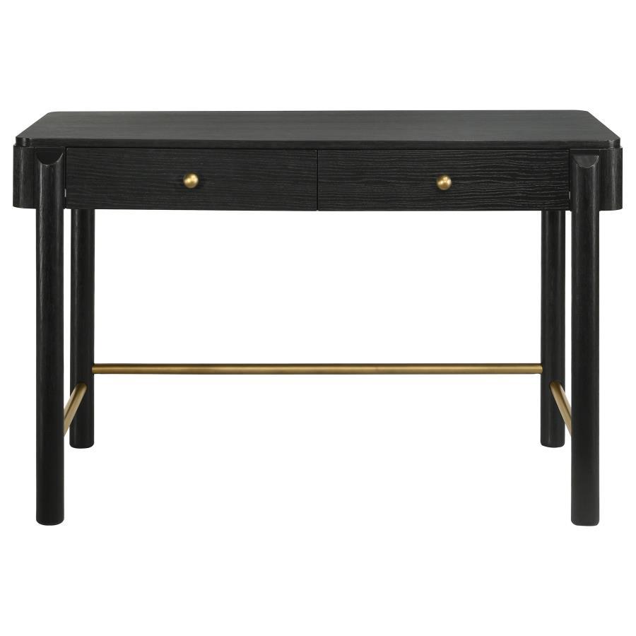 Arini - 2 - Drawer Vanity Desk Makeup Table - Black Vanity Desk modern furniture Contempo Furniture