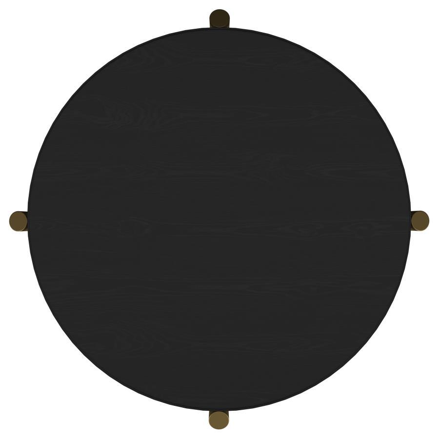 Arini - 2 Piece Round Coffee And End Table Set - Black Table Set modern furniture Contempo Furniture