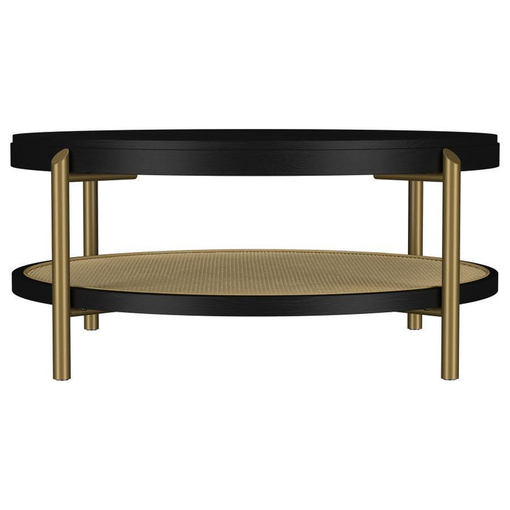 Arini - 2 Piece Round Coffee And End Table Set - Black Table Set modern furniture Contempo Furniture
