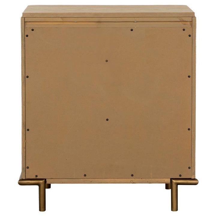 Arini - 3 - Drawer Nightstand - Sand Wash Nightstand w/ Charging Station modern furniture Contempo Furniture