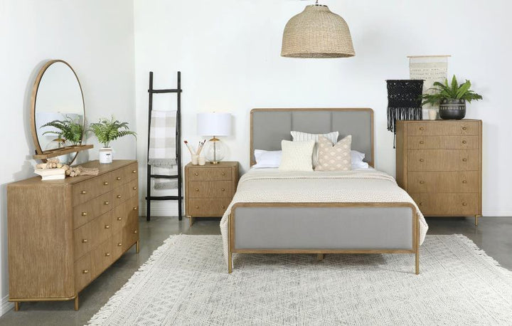 Arini - 3 - Drawer Nightstand - Sand Wash Nightstand w/ Charging Station modern furniture Contempo Furniture