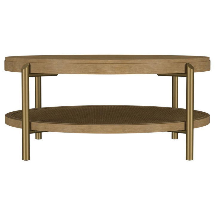 Arini - 3 Piece Round Coffee And End Table Set - Sand Wash Table Set modern furniture Contempo Furniture