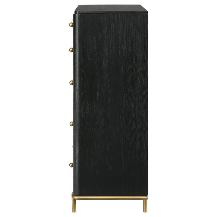 Arini - 5 - Drawer Bedroom Chest - Black Accent Chest modern furniture Contempo Furniture