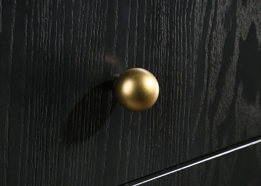 Arini - 5 - Drawer Bedroom Chest - Black Accent Chest modern furniture Contempo Furniture