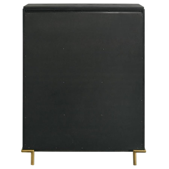 Arini - 5 - Drawer Bedroom Chest - Black Accent Chest modern furniture Contempo Furniture