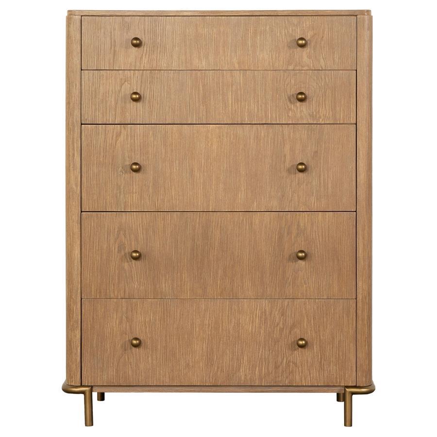 Arini - 5 - Drawer Bedroom Chest - Sand Wash Accent Chest modern furniture Contempo Furniture