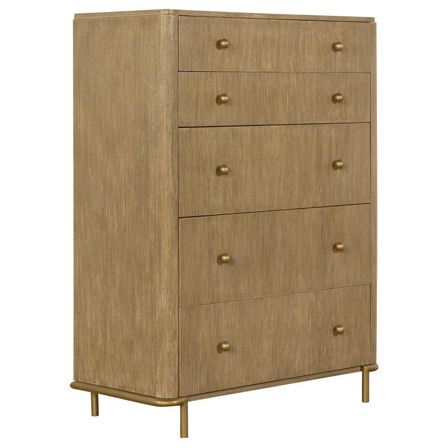Arini - 5 - Drawer Bedroom Chest - Sand Wash Accent Chest modern furniture Contempo Furniture