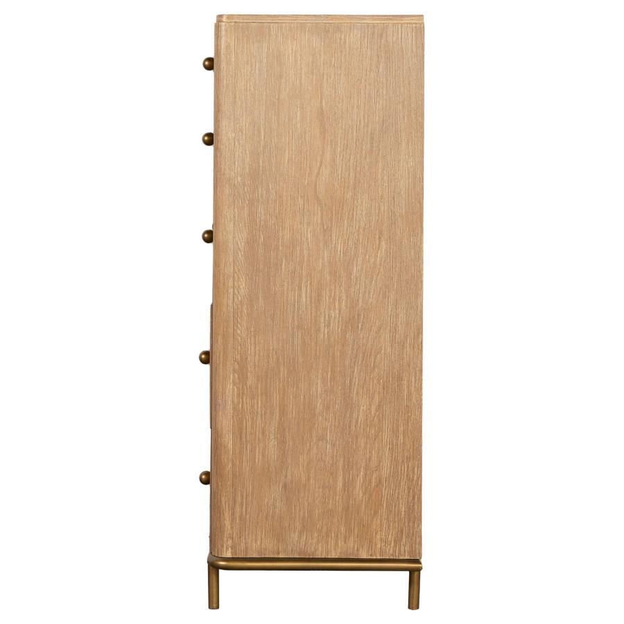 Arini - 5 - Drawer Bedroom Chest - Sand Wash Accent Chest modern furniture Contempo Furniture