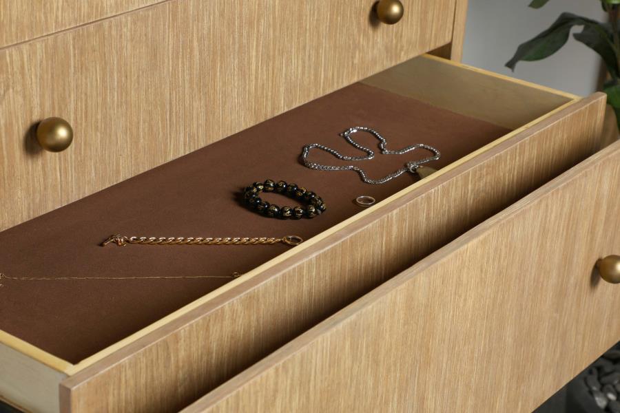 Arini - 5 - Drawer Bedroom Chest - Sand Wash Accent Chest modern furniture Contempo Furniture