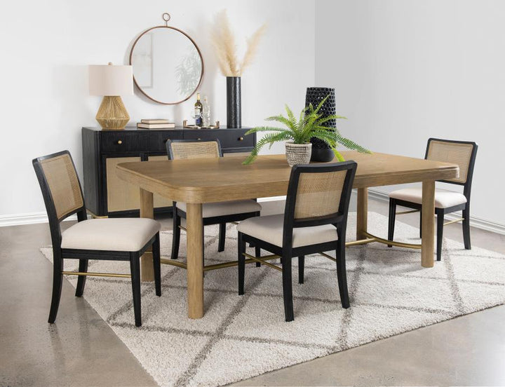 Arini - 5 Piece Extension Leaf Dining Table Set - Black 5 - Piece Dining Room Set modern furniture Contempo Furniture