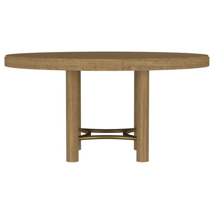 Arini - 5 - Piece Round Dining Table Set - Sand Wash / Black 5 - Piece Dining Room Set modern furniture Contempo Furniture