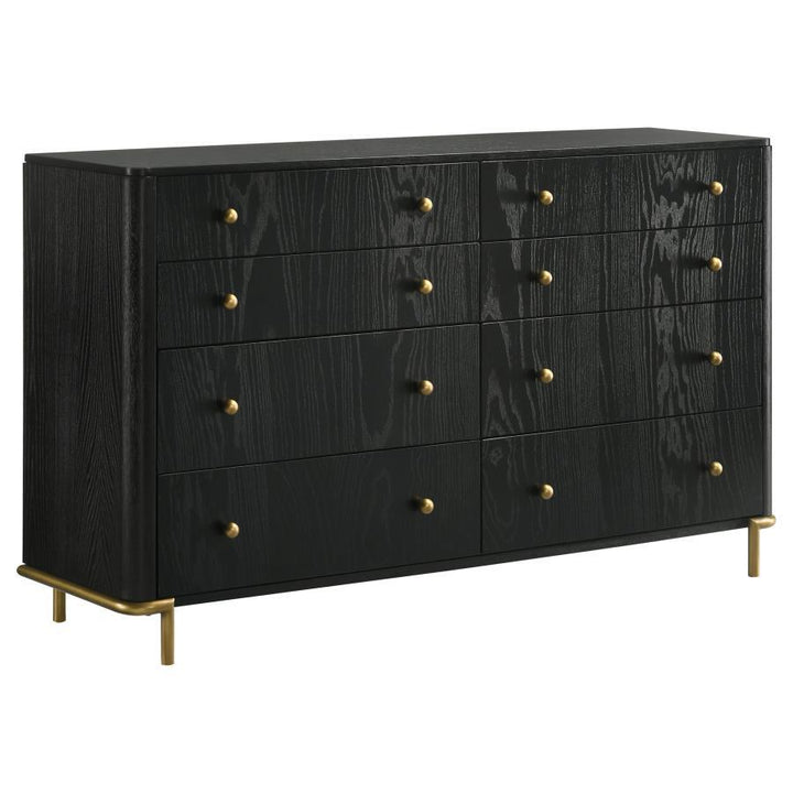 Arini - 8 - Drawer Dresser - Black Dressers modern furniture Contempo Furniture