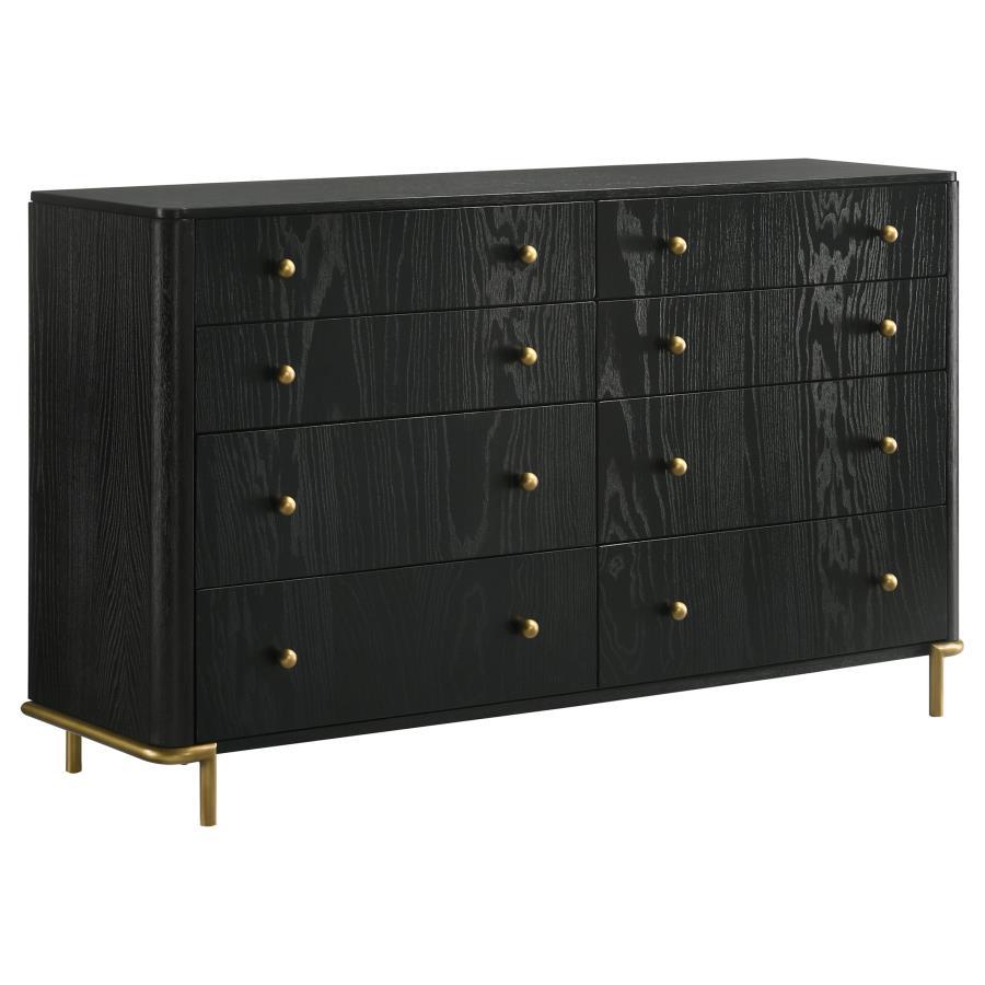 Arini - 8 - Drawer Dresser - Black Dressers modern furniture Contempo Furniture