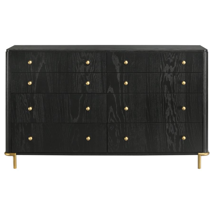 Arini - 8 - Drawer Dresser - Black Dressers modern furniture Contempo Furniture
