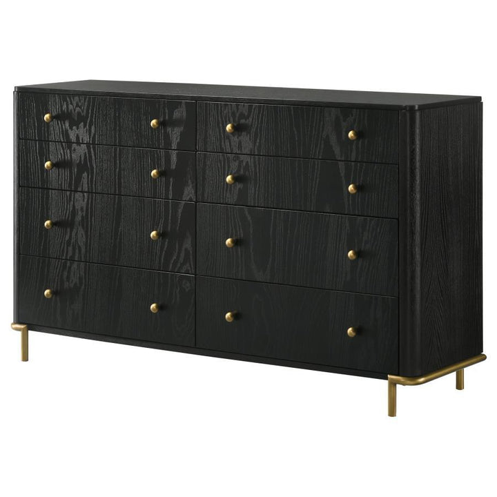 Arini - 8 - Drawer Dresser - Black Dressers modern furniture Contempo Furniture