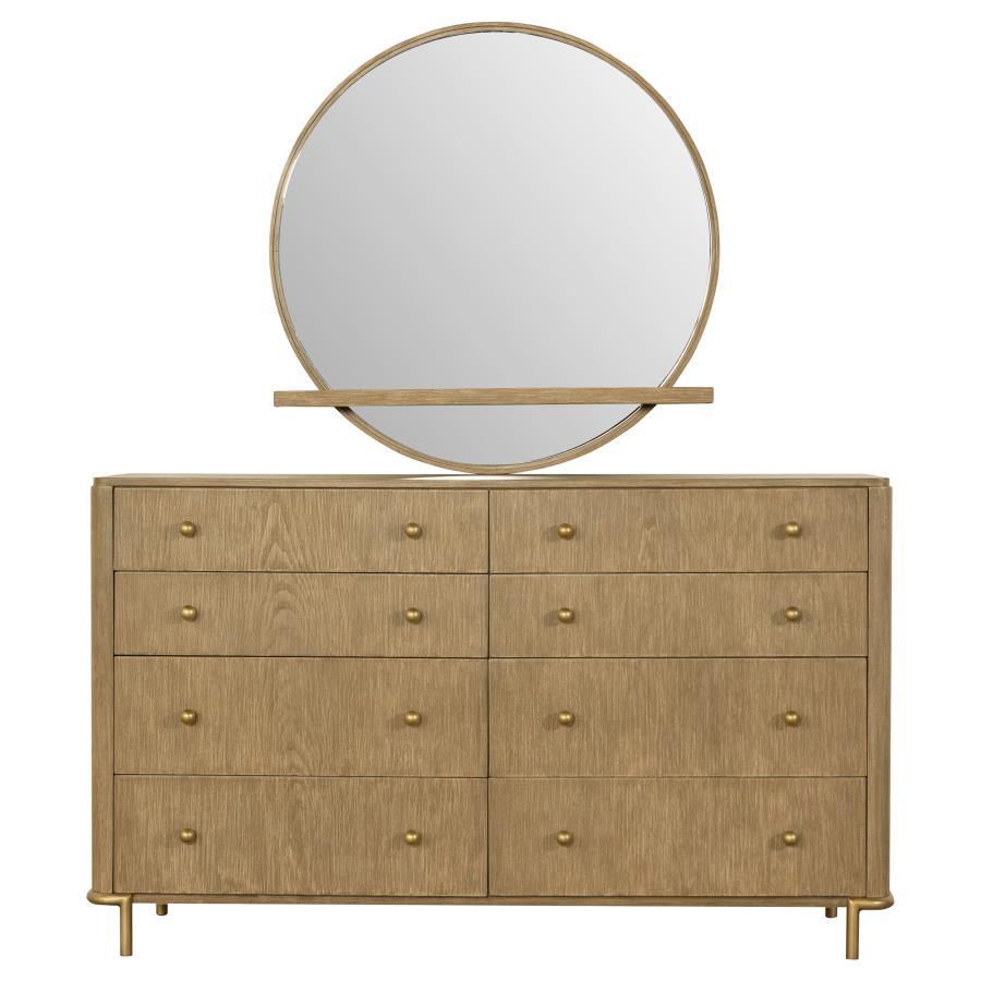 Arini - 8 - Drawer Dresser With Mirror - Sand Wash Dresser & Mirror modern furniture Contempo Furniture